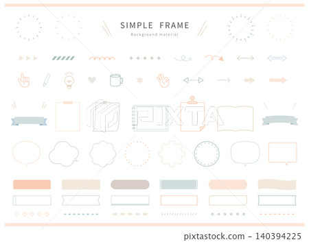 Simple frame set, design, border, embellishment, vector, illustration, background, sunburst, ribbon. Simple frame set, design, border, embellishment, vector, illustration, background, sunburst, ribbon. 140394225