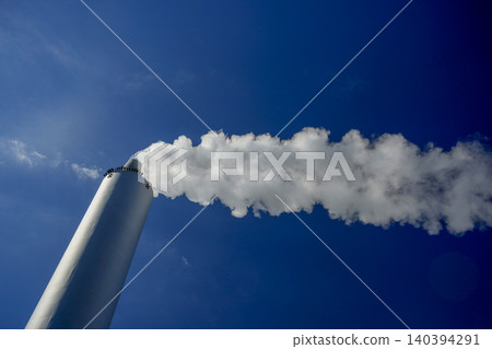 detail of chimney with smoke of CopenHill innovative waste to energy power plant in Copenhagen It perfectly merges urban recreation with green energy detail of chimney with smoke of CopenHill innovative waste to energy power plant in Copenhagen It perfectly merges urban recreation with green energy 140394291