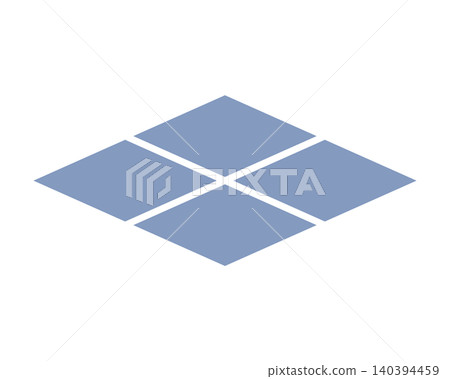 Simple diamond pattern icon illustration in blue. Simple diamond pattern icon illustration in blue. 140394459