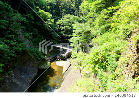 袋田瀑布的春天景 140394518
