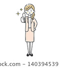 A woman in a suit to throw ups 140394539