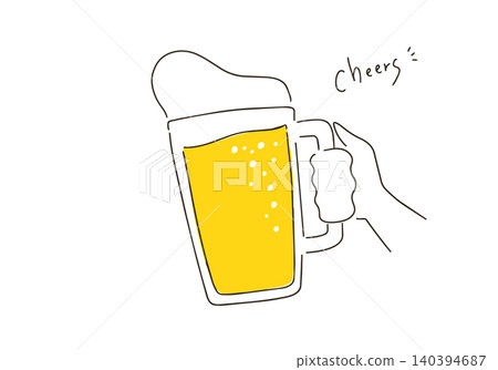 插圖吐司配啤酒 插圖吐司配啤酒 140394687