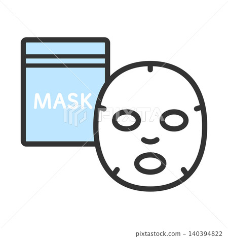 Cute icon illustration of a face mask 140394822