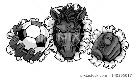 Horse Mustang Soccer Football Sports Team Mascot Horse Mustang Soccer Football Sports Team Mascot 140395017