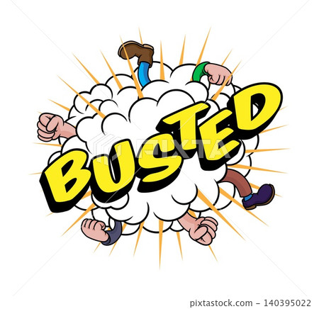 BUSTED Comic Book Pop Art Fight Cloud Graphic BUSTED Comic Book Pop Art Fight Cloud Graphic 140395022