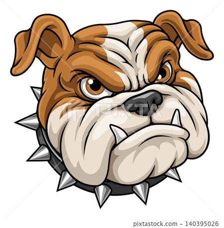 Bulldog Dog Cartoon Character Sports Team Mascot Bulldog Dog Cartoon Character Sports Team Mascot 140395026