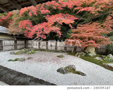 京都的秋葉:日式庭園 京都的秋葉:日式庭園 140395187