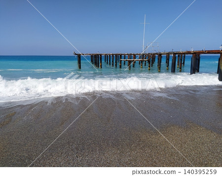 Pier - Mediterranean Sea - Alanya Pier - Mediterranean Sea - Alanya 140395259
