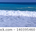 Sea blue water, white foam and waves 140395460