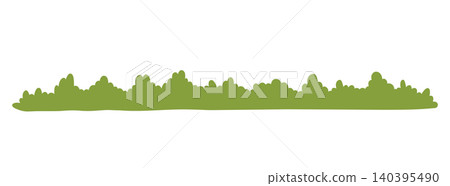 Green bushes isolated on a white background 140395490