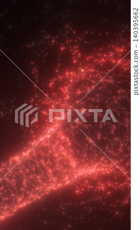 Red glowing particle structure resembling a DNA helix in dark space, representing biotechnology, data flow, and futuristic science. Red glowing particle structure resembling a DNA helix in dark space, representing biotechnology, data flow, and futuristic science. 140395662