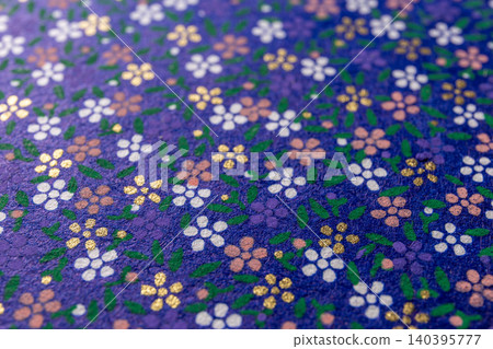 Yuzen Washi (Japanese paper dyed with a special technique): Emphasis on the texture of the paper. Yuzen Washi (Japanese paper dyed with a special technique): Emphasis on the texture of the paper. 140395777