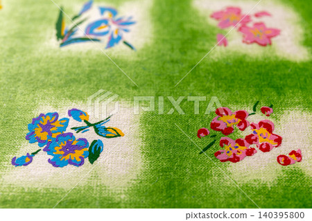 Yuzen Washi (Japanese paper dyed with a special technique): Emphasis on the texture of the paper. Yuzen Washi (Japanese paper dyed with a special technique): Emphasis on the texture of the paper. 140395800