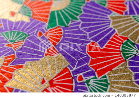 Yuzen Washi (Japanese paper dyed with a special technique): Emphasis on the texture of the paper. 140395977