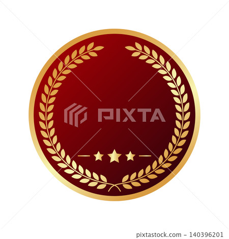Gold Laurel Wreath Ranking Round Frame 140396201