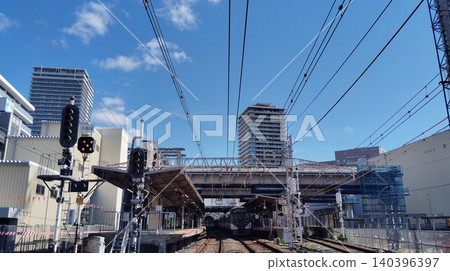 Landscape with tracks 140396397