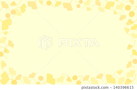 Simple ginkgo leaf frame (horizontal) Simple ginkgo leaf frame (horizontal) 140396615