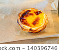 Isolate egg tart on paper 140396746
