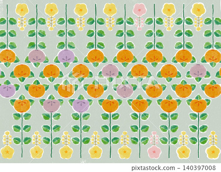 Sarasa pattern, mandarin orange 140397008