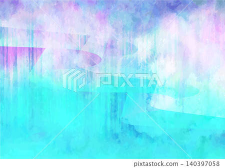 水彩風格的向量極光 水彩風格的向量極光 140397058