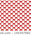 日本折扇，無縫圖案背景素材，簡約，復古，紅色。 140397060