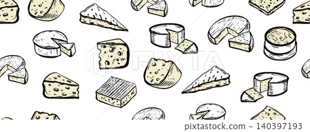 cheese, pattern, vector 140397193