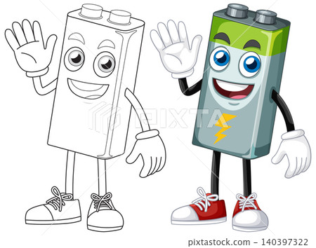 Energetic Battery Character Duo Energetic Battery Character Duo 140397322