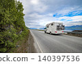 Family vacation travel RV, holiday trip in motorhome, Caravan car Vacation. 140397536