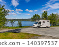 Family vacation travel RV, holiday trip in motorhome, Caravan car Vacation. 140397537