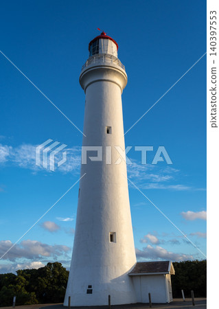 Split Point Lighthouse at sunset in Aireys Inlet, Great Ocean Road, Australia Split Point Lighthouse at sunset in Aireys Inlet, Great Ocean Road, Australia 140397553