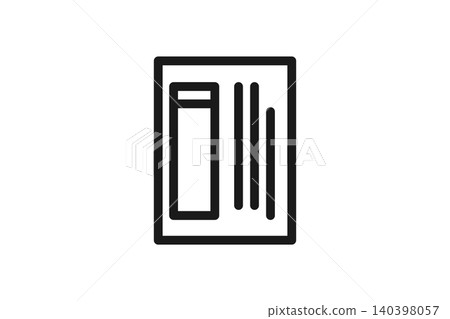Simple line art icon of a ballot paper Simple line art icon of a ballot paper 140398057
