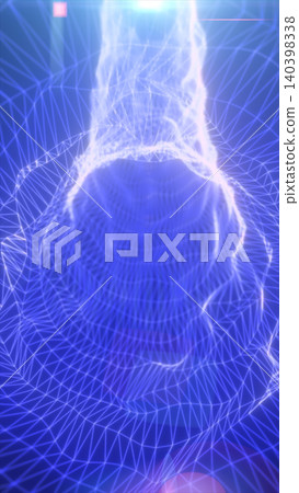Blue holographic human torso made of glowing wireframe mesh, symbolizing AI, digital anatomy, healthcare technology, and virtual body scan. Blue holographic human torso made of glowing wireframe mesh, symbolizing AI, digital anatomy, healthcare technology, and virtual body scan. 140398338
