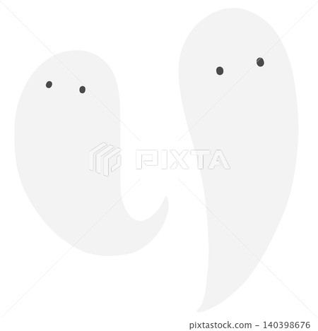 Simple and cute illustrations of ghosts and will-o'-the-wisps (2 figures) Simple and cute illustrations of ghosts and will-o'-the-wisps (2 figures) 140398676