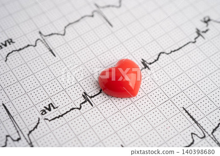 Electrocardiogram ECG, heart wave, heart attack, cardiogram report. Electrocardiogram ECG, heart wave, heart attack, cardiogram report. 140398680