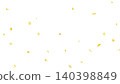 A traditional Japanese background illustration featuring falling golden confetti and gold leaf. 140398849
