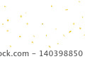 A traditional Japanese background illustration featuring falling golden confetti and gold leaf. 140398850