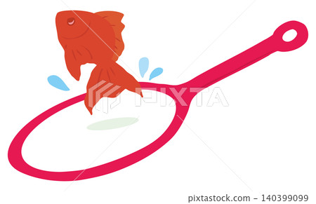 Summer festival, fair games, goldfish scooping, no outline. Summer festival, fair games, goldfish scooping, no outline. 140399099