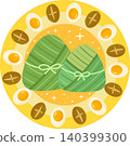 Dragon Boat Festival Rice Dumplings and Salted Egg Illustrations 140399300