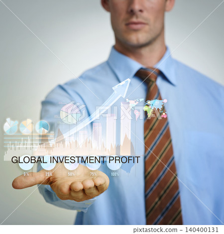 Professional, hand or show data for statistics, chart or growth of business. Graph, trader or closeup for finance, analysis or investment on stock market in studio isolated on grey background overlay Professional, hand or show data for statistics, chart or growth of business. Graph, trader or closeup for finance, analysis or investment on stock market in studio isolated on grey background overlay 140400131