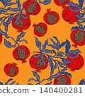 seamless pattern with raspberries 140400281