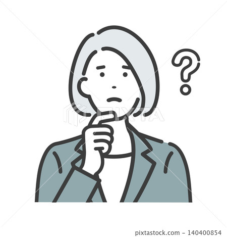 Thinking young business woman Thinking young business woman 140400854