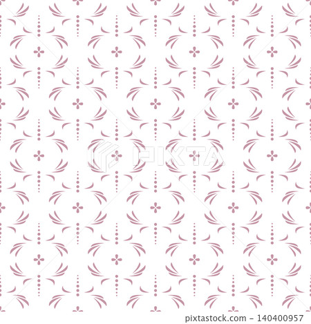 Stripes whimsy swirls seamless pattern. Vertical dusty pink on white striped wallpaper 140400957