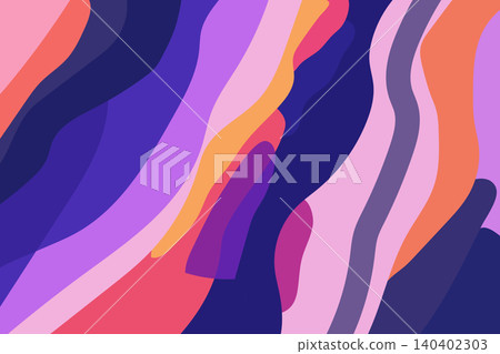 Colorful Abstract Wavy Background with Purple, Pink and Orange Gradient Waves Colorful Abstract Wavy Background with Purple, Pink and Orange Gradient Waves 140402303