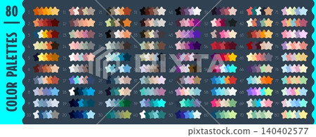 Star shape rgb neutral warm, cool, pastel and vibrant color harmony palette swatches. Colorful paint hues spectrum arranged in grid chart. Brush samples for design, fashion or illustration painting Star shape rgb neutral warm, cool, pastel and vibrant color harmony palette swatches. Colorful paint hues spectrum arranged in grid chart. Brush samples for design, fashion or illustration painting 140402577