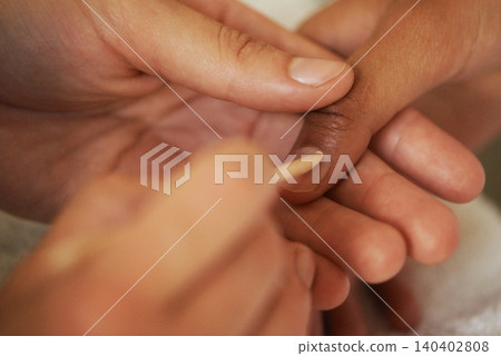 Manicure, nail and cuticle treatment from beautician people , spa and self care for relaxation. Close up, wellness and finger bed maintenance by technician, manicurist and cosmetology for hands Manicure, nail and cuticle treatment from beautician people , spa and self care for relaxation. Close up, wellness and finger bed maintenance by technician, manicurist and cosmetology for hands 140402808