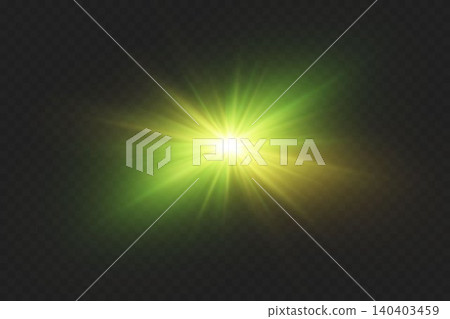 Bright light effect creating a green and yellow starburst on a dark background Bright light effect creating a green and yellow starburst on a dark background 140403459