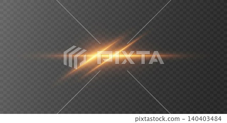 Glowing light beams crossing creating a vibrant lens flare element for abstract designs 140403484