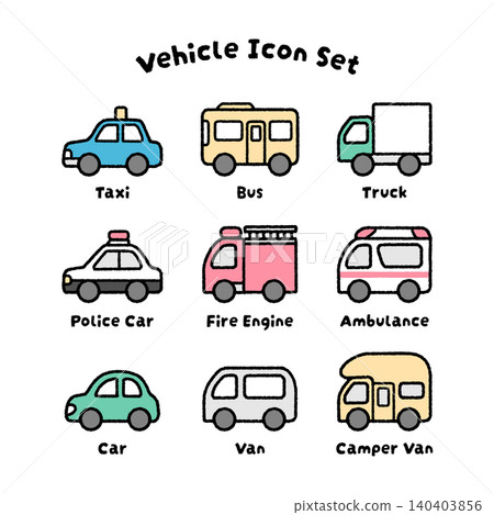 車輛圖示集（共9個）| 汽車與商用車 140403856