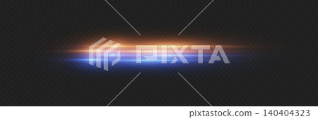 Dynamic light streaks and glowing lines creating an abstract blue and orange lens flare effect Dynamic light streaks and glowing lines creating an abstract blue and orange lens flare effect 140404323