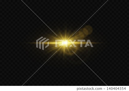 Golden light expanding with a starburst and horizontal lens flare effect Golden light expanding with a starburst and horizontal lens flare effect 140404354